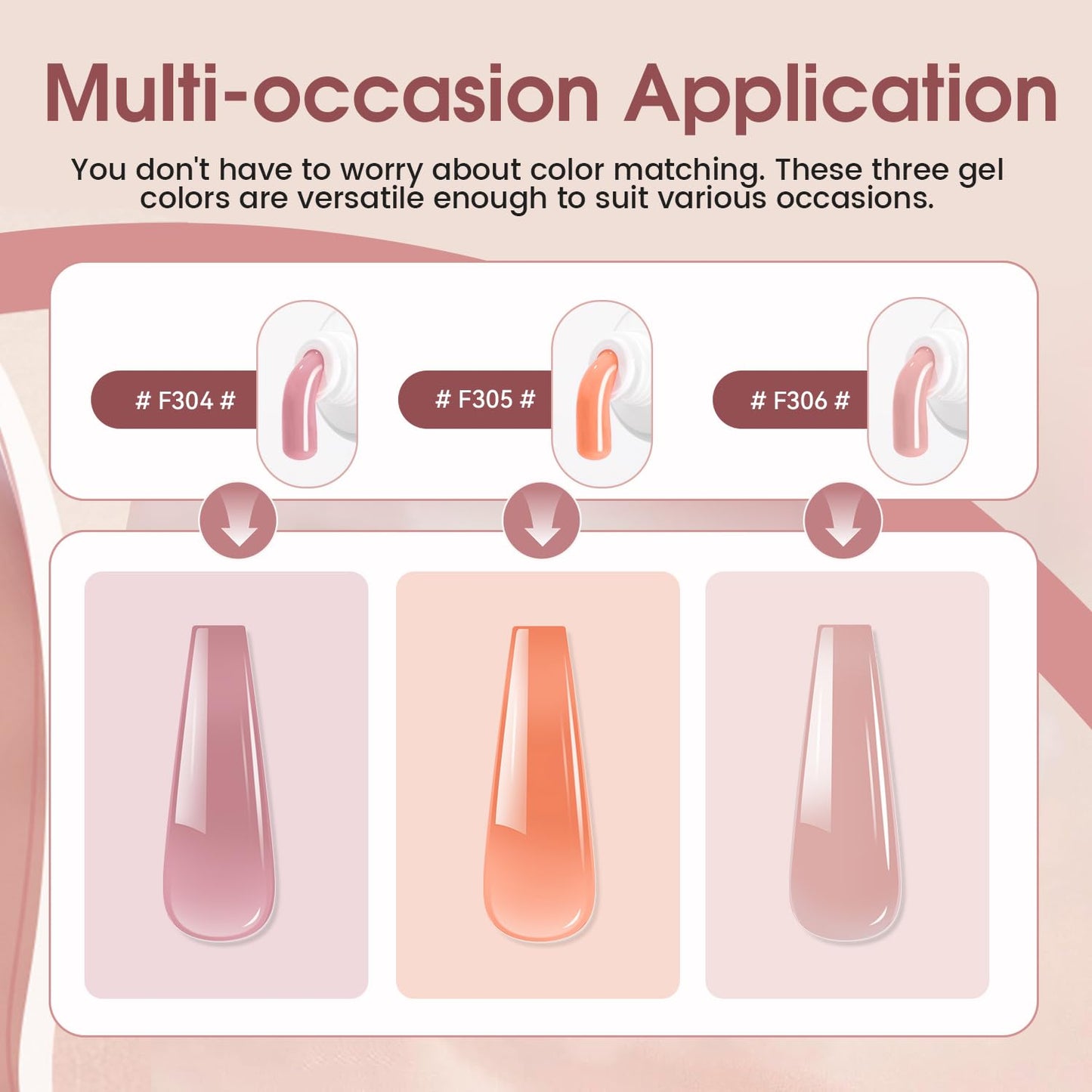 JEWHITENY Poly Extension Gel Nail Set Clear Pink Poly Nail Gel With Slip Solution Base Coat Top Coat French Manicure Need U V Lamp Curing for Finger Art and Home DIY