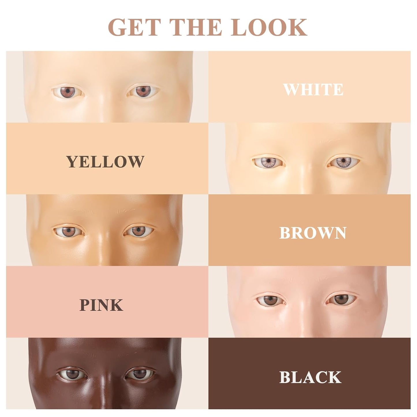 Makeup Practice Face, 5D Reusable Silicone Makeup Practice Face Board for Makeup Artist Emerging Makeup Artist Self-taught or Professional Enthusiasts