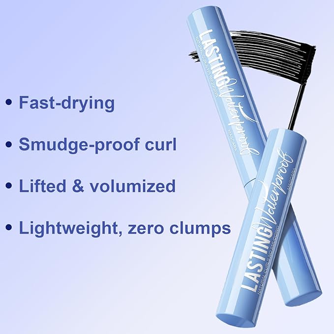 Black Mascara for Fine Short Lashes & Older Women – Smudge-Proof, Clump-Free, Natural Curling, Ultra-Fine Brush Take Care Of Every Tiny Eyelash, Quick-Drying, Easy Removal