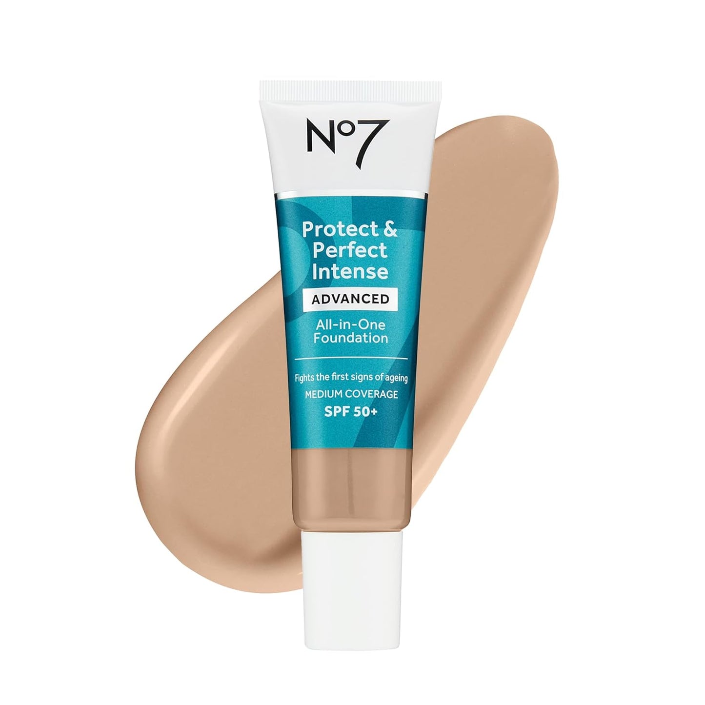 No7 Protect & Perfect Advanced All in One Foundation - Cool Ivory - Age Defying Foundation Makeup with SPF 50 - Makeup Base Cream Helps to Reduces Redness & Blurs Visible Pores (30ml)