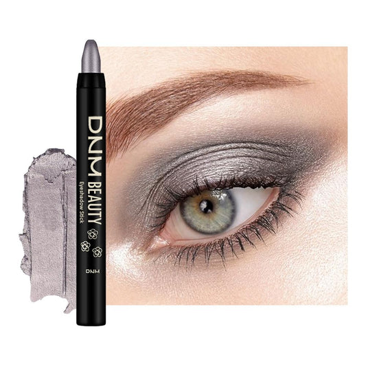 Grey Shimmer Cream Eye Shadow Stick Makeup for Women, Grey Shimmer Eyeliner Pencil Eyeshadow Brightener Stick for Eyes, Waterproof Eyeshadow Applicator Blendable, sombras para ojos 58#