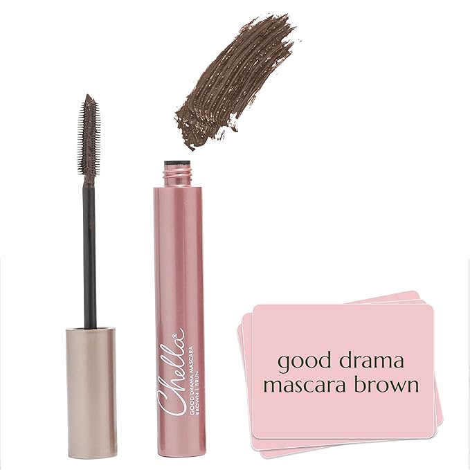 Chella Good Drama Vegan Mascara, 0.33 Fl. Oz (Brown)