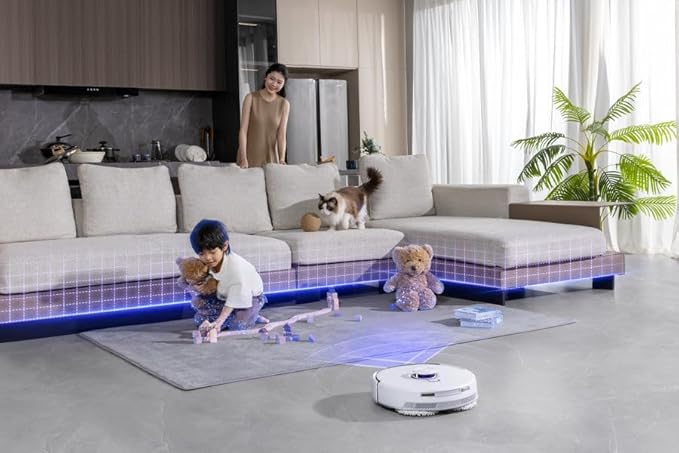 NARWAL Freo Z10 Ultra Robot Vacuum and Mop Combo, Dual RGB Cameras and Chips, AI Avoidance, 8N Corner to Edge Deep Cleaning, Dry-Wet Separation, 18000Pa, Hot Water Wash & Self-Emptying, Gray