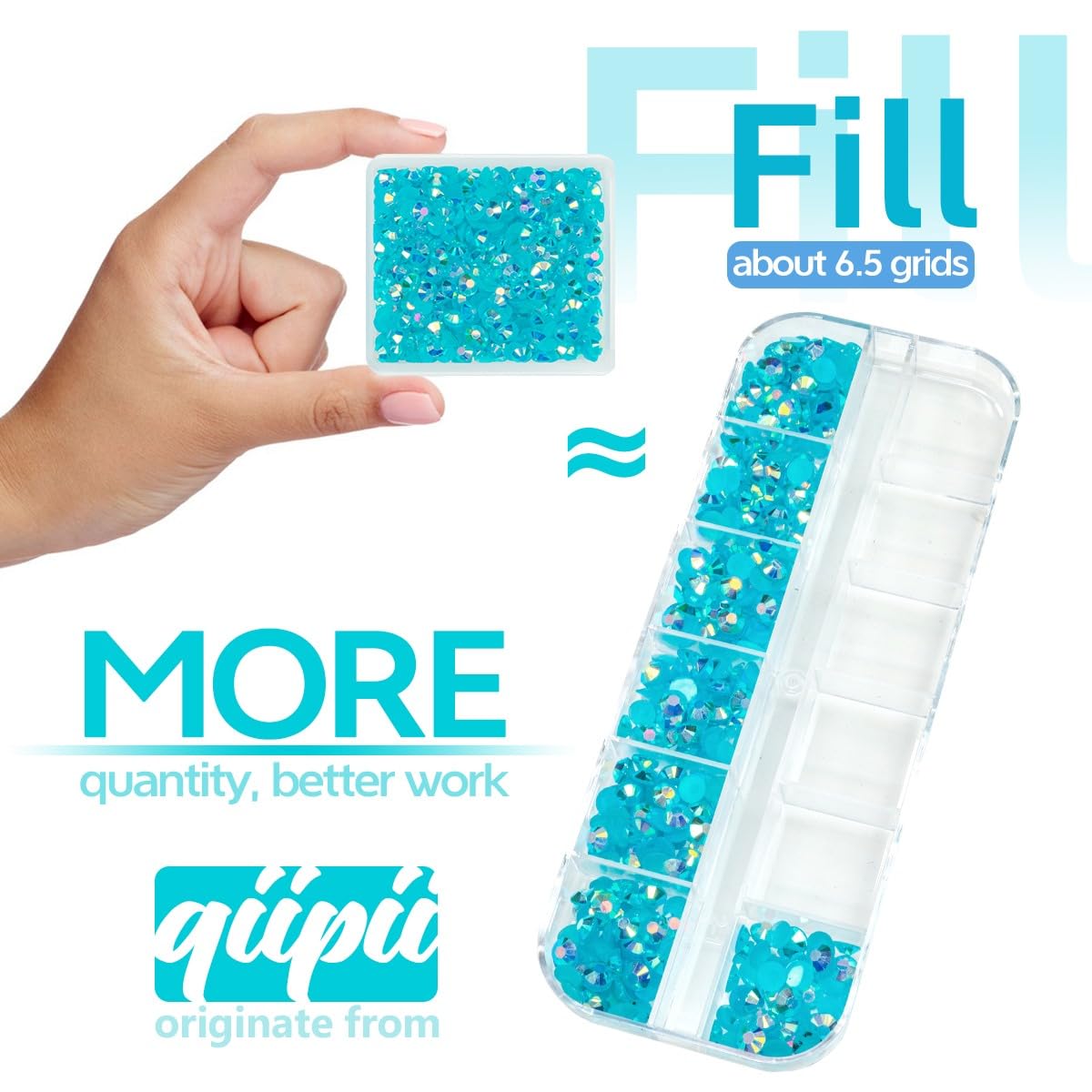 3mm 4mm 5mm Teal Blue AB Resin Rhinestones for Crafting Turquoise Blue AB Flatback Jelly Stones Bulk SS10 SS16 SS20 Non-Hotfix Diamonds Gems for Nails Face Eyes Makeup Mugs Tumblers DIY Crafts