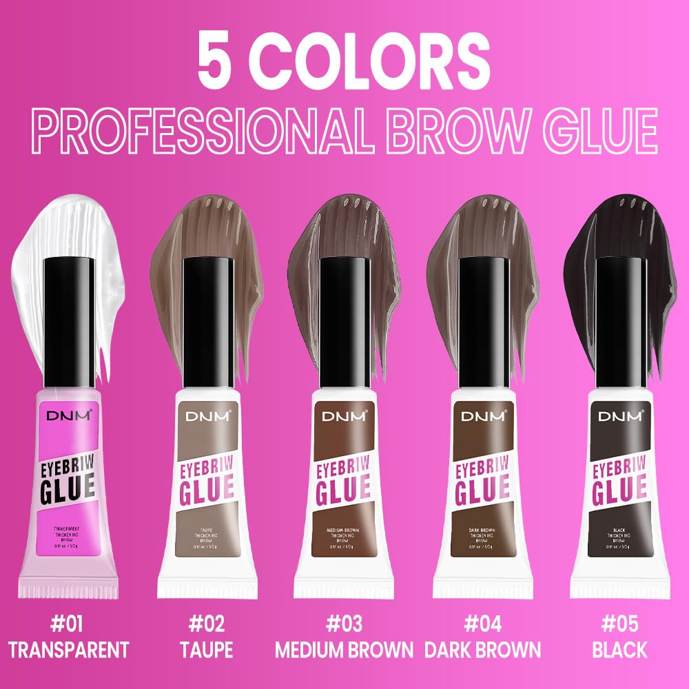Kaely PROFESSIONAL MAKEUP Brow Glue, Tinted Eyebrow Gel, Eyebrow Mascara Waterproof, gel para cejas a prueba de agua, Eye Brow Fast Sculpt, Vegan & Cruelty-Free, 1Pcs-03 Medium Brown