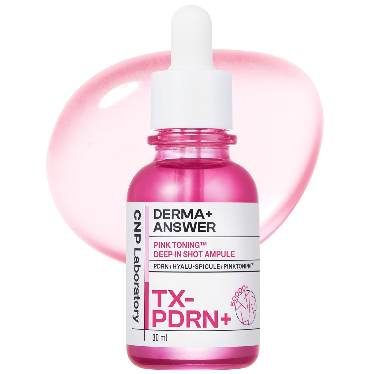 CNP PDRN + Tranexamic Acid Serum 15%, Pink Toning Skin Booster, Niacinamide & Micro-spicules, for Glass Skin, Korean Skin Care, 1. 18 fl. oz.