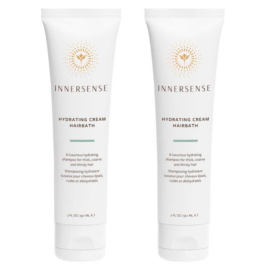 INNERSENSE Organic Beauty - Natural Hydrating Cream Hairbath Shampoo | Hydrating, Nourishing, For Dry Scalp | Non-Toxic, Cruelty-Free, Clean Haircare (2 Pack - 2 fl oz | 59.1 mL each)