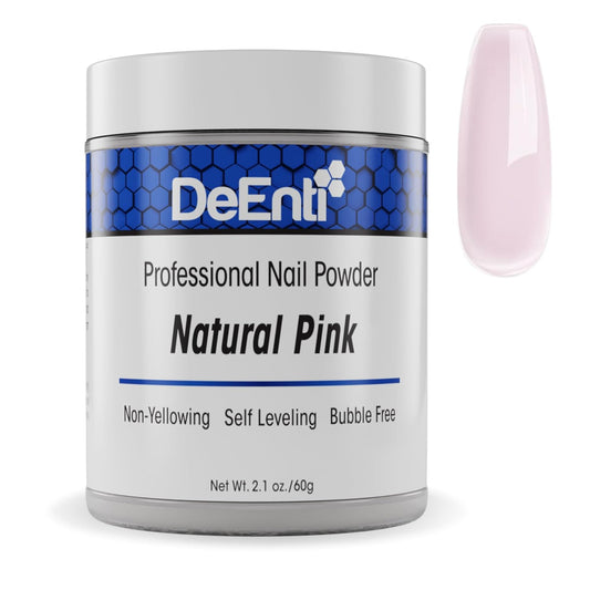 Acrylic Nail Powder, 2oz Natural Pink Acrylic Powder Dip for Nails, Mixed Powder Clear and Pink Blend, Long Lasting Salon Quality, Bubble Free Professional Nail Powder for Manicure Nail Art