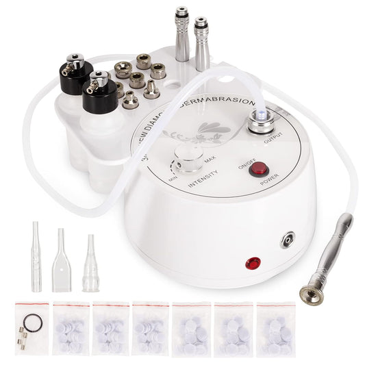 3 in 1 Diamond Microdermabrasion Machine, Professional Microdermabrasion Device with Vacuum Spray, Beauty Facial Skin Care Dermabrasion Equipment for Salon Personal Home Use