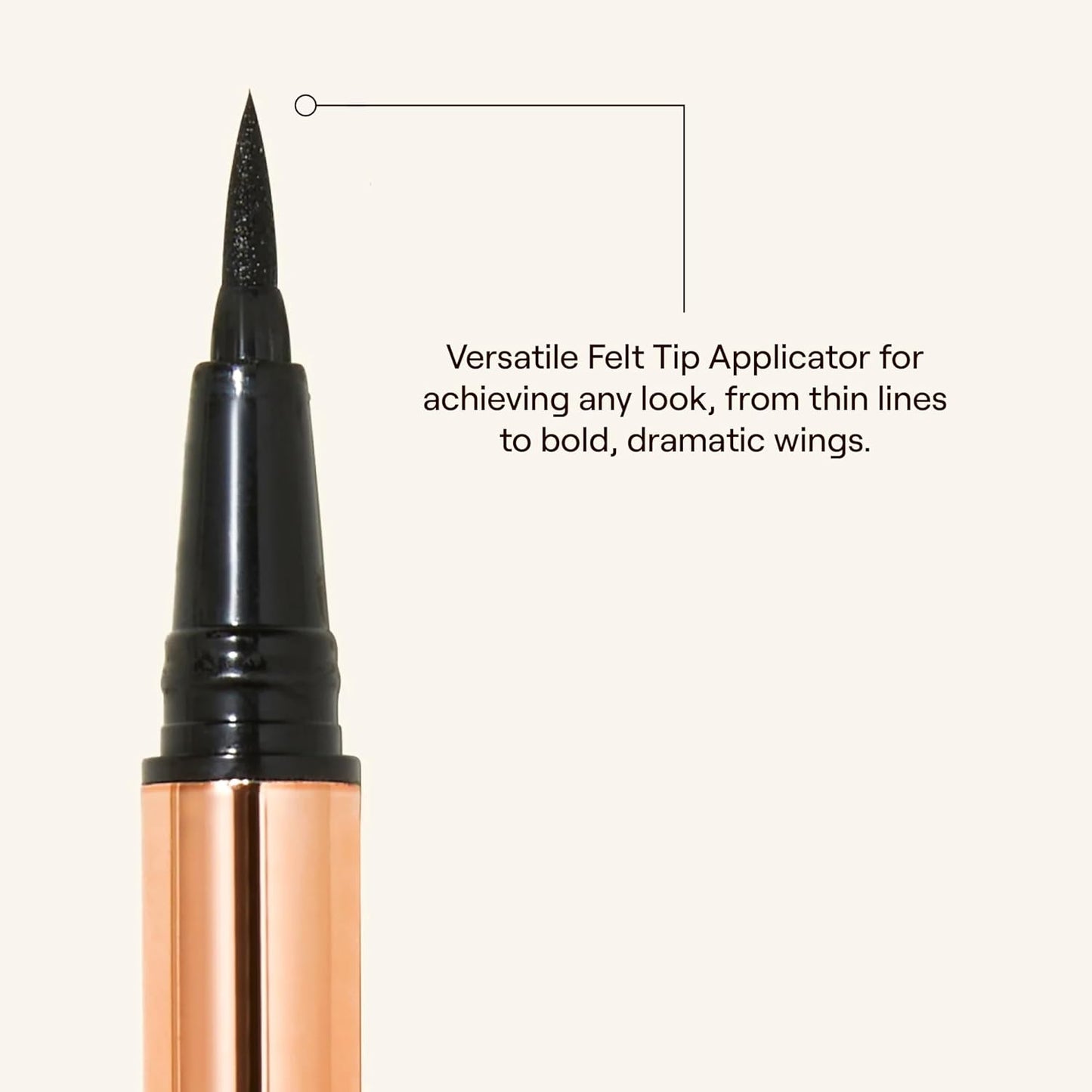 Live Tinted Legacy Liquid Eye Liner – Ultra-Black, Quick-Drying, All-Day Wear – Flexible Felt Tip for Precision – Satin Finish