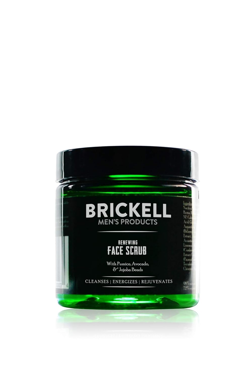 Brickell Men's Renewing Face Scrub for Men, Natural and Organic Deep Exfoliating Facial Scrub Formulated with Jojoba Beads, Coffee Extract and Pumice, 4 Ounce, Scented