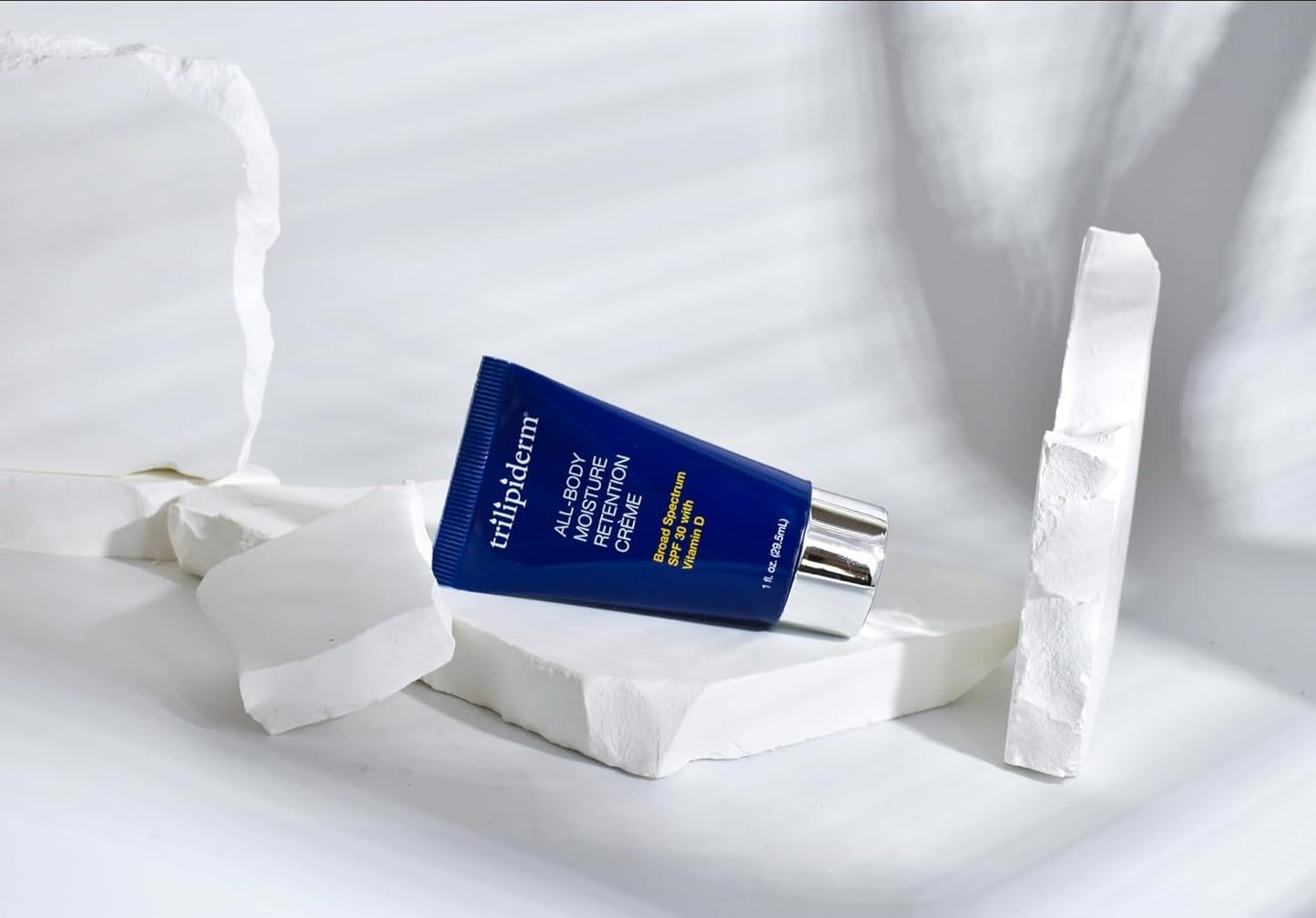 Trilipiderm All-Body Moisture Retention Crème Broad Spectrum SPF 30 with Vitamin D – 2-PACK of Travel-Size 3 Ounce Tubes – Plant-Based All-Day Hydration, Sunscreen for Body and Face