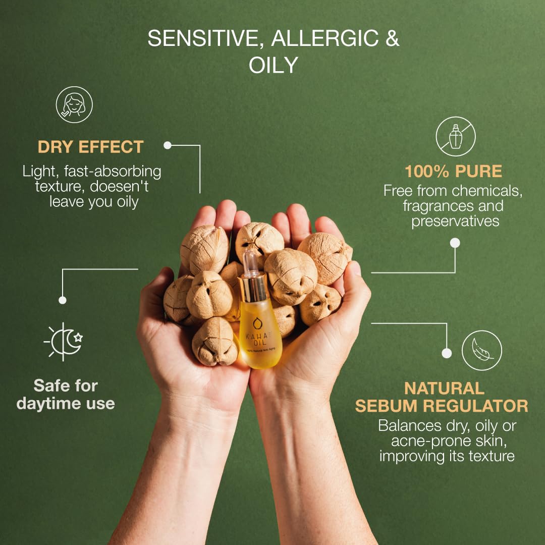 Kahai Oil - 100% NATURAL ANTI-AGING FACE OIL Premium Sustainable Cacay Oil (15 ml)