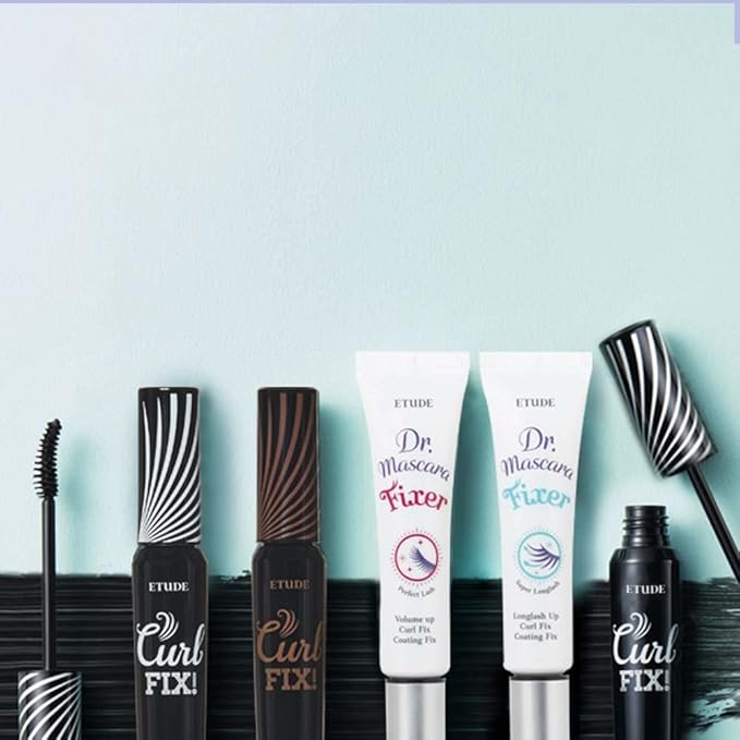 ETUDE Dr. Mascara Fixer For Perfect Lash, Korean Mascara Fixer, All-Day Curl Hold, Volumizing, Smudge-Proof, Korean Makeup, Beauty, Transparent (0.203 Fl Oz)
