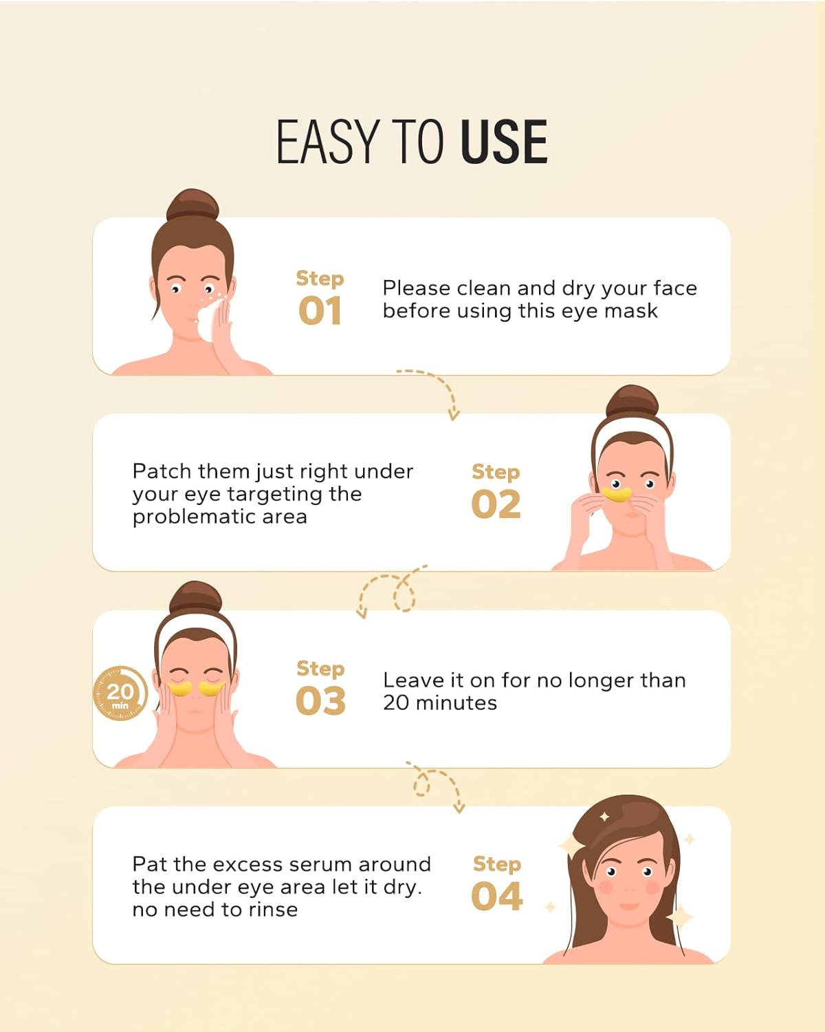 24k Gold Under Eye Patches (30 Pairs), eye mask, Collagen Skin Care Products, Eye Patches for Puffy Eyes, eye masks for dark circles and puffiness