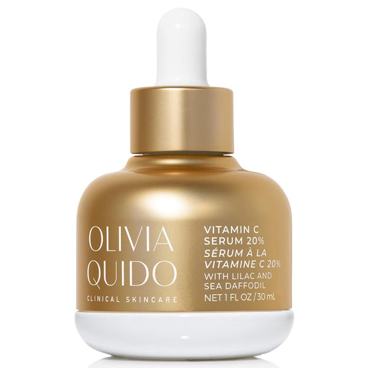OLIVIA QUIDO Skincare Vitamin C Serum 20% with Lilac & Sea Daffodil 3.6oz | Hydrating, Skin-Brightening, & Anti-Aging | Vitamin C & Hyaluronic Acid Serum for the Face with Natural Botanicals
