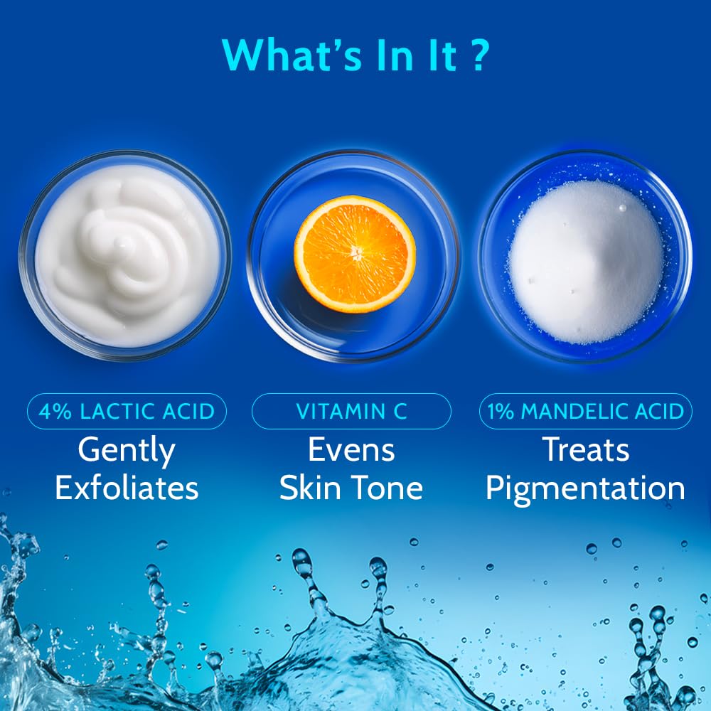 UnderArm Roll-On with 5% AHA| Lactic & Mandelic Acid|Prevents Odour, Brightens Skin & Exfoliates Underarm | For Sensitive Skin | Aqua Fragrance | Alcohol & Aluminium Free | 1.35 fl oz