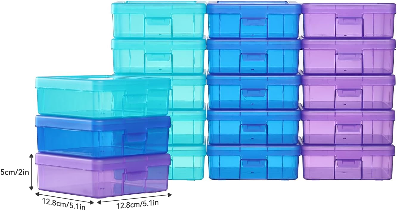 18 Pack Small Plastic Storage Containers Clear Arts & Crafts Storage Boxes & Organizers Stackable Small Containers With Lids For Organizin (Set 4)