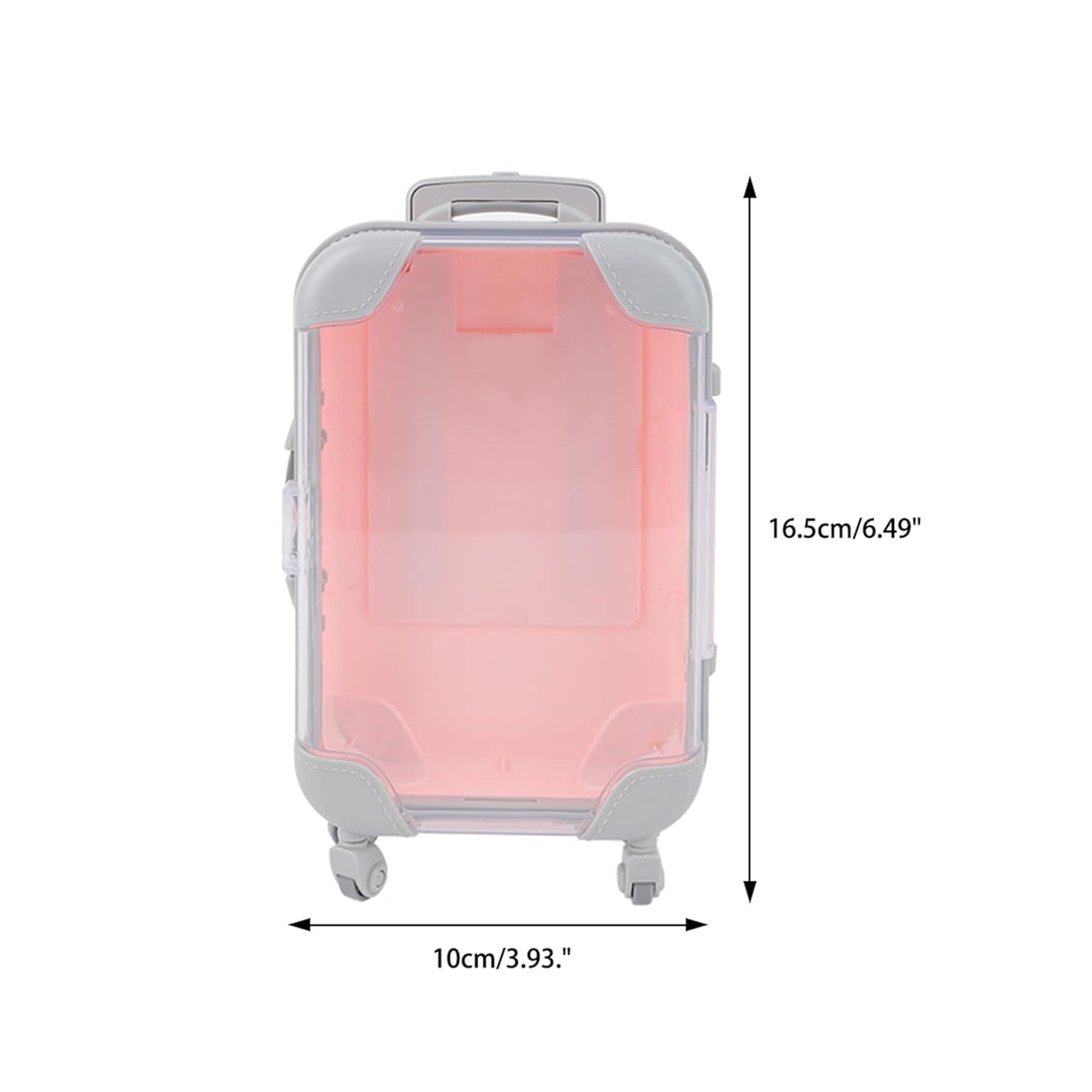 False Eyelash Storage Box, Portable Travel Organizer Mini Luggage False Eyelash Tray Makeup Tool (PINK)