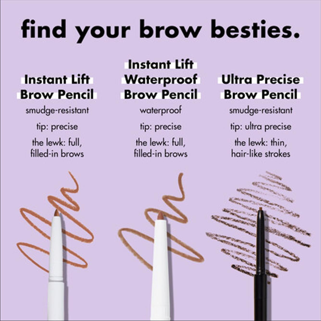 e.l.f. Instant Lift Brow Pencil, Dual-Sided, Precise, Fine Tip, Shapes, Defines, Fills Brows, Contours, Combs, Tames, Auburn, 0.006 Oz