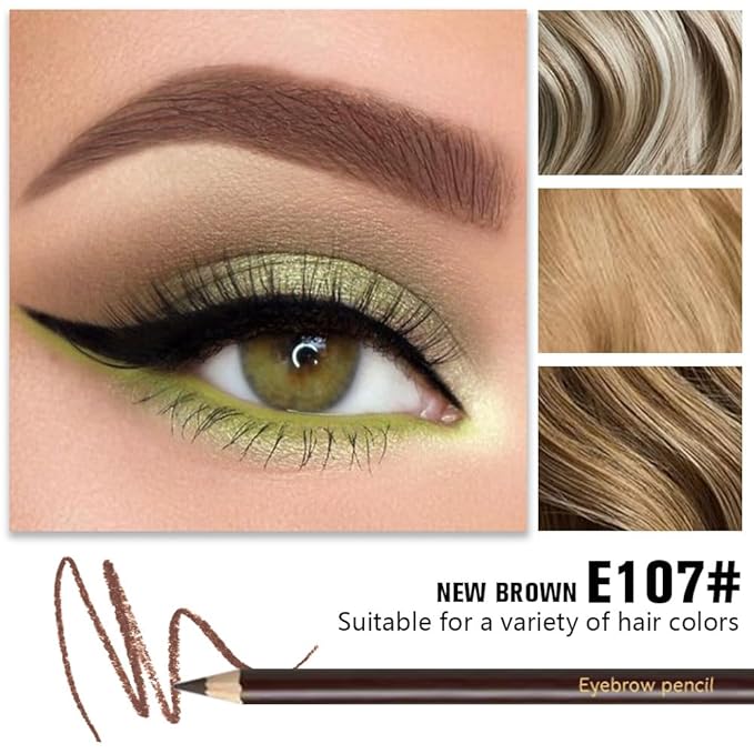 6Pcs Eyebrow Pencils for Women,Wooden Hard-Core Dark Brown Eyebrow and Eyeliner Pencil,Long Lasting Waterproof and Sweat-Proof,Beginner Makeup Brow Pencil,Create a Natural Eye Brow Makeup,Vegan