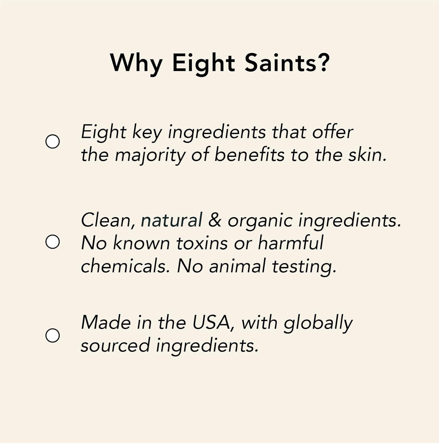 Eight Saints Skincare Pure Hyaluronic Acid Serum for Face Plumping, Natural and Organic Vitamin C Face Serum with Vitamin E for Fine Lines, Reduces Wrinkles, Firming, Hydrating, Anti-Aging, 1 Oz