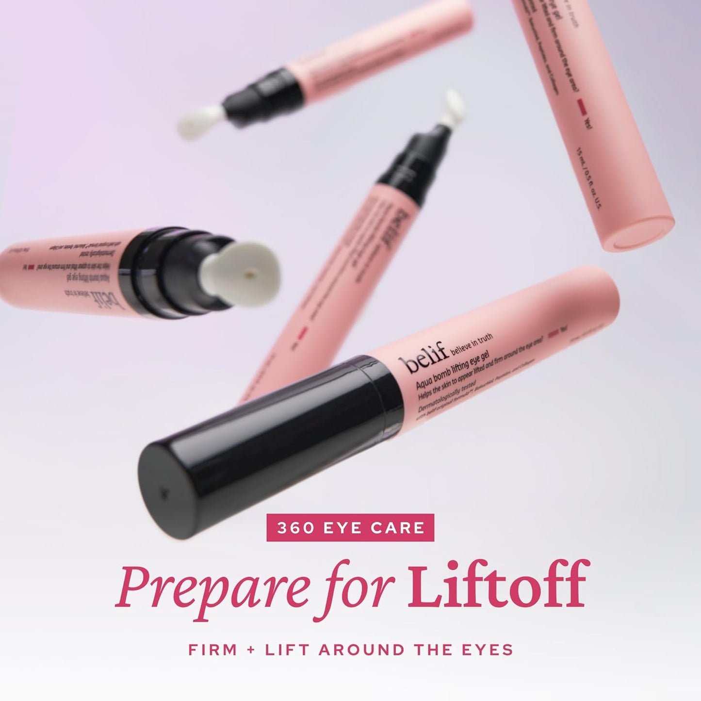 belif Aqua Bomb Lifting Eye Gel | Retinol + Collagen + Peptide for Firming & Plumping | Hyaluronic Acid for Glowy Hydration | Niacinamide for Dark Circles | Korean Skin Care