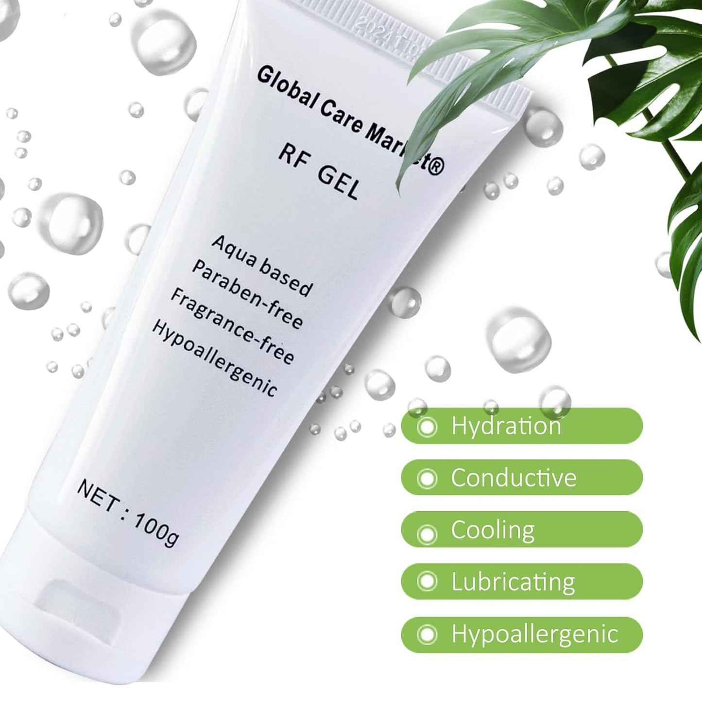 RF Gel 2 Pack-Conductive Gel for Facial Microcurrent, Skin Tightening Cream for Radio Frequency Machine, Paraben-free Skin Cooling Cream for IPL Hair Removals