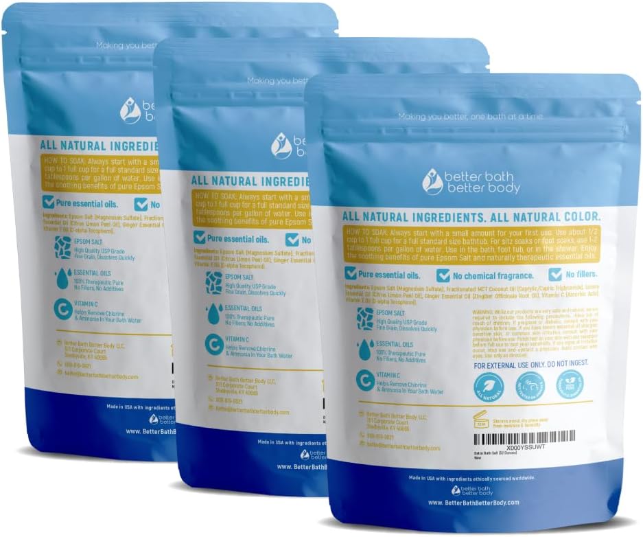 Detox Bath Salt (3-Pack) 2-Lbs Each, 6-Lbs Total