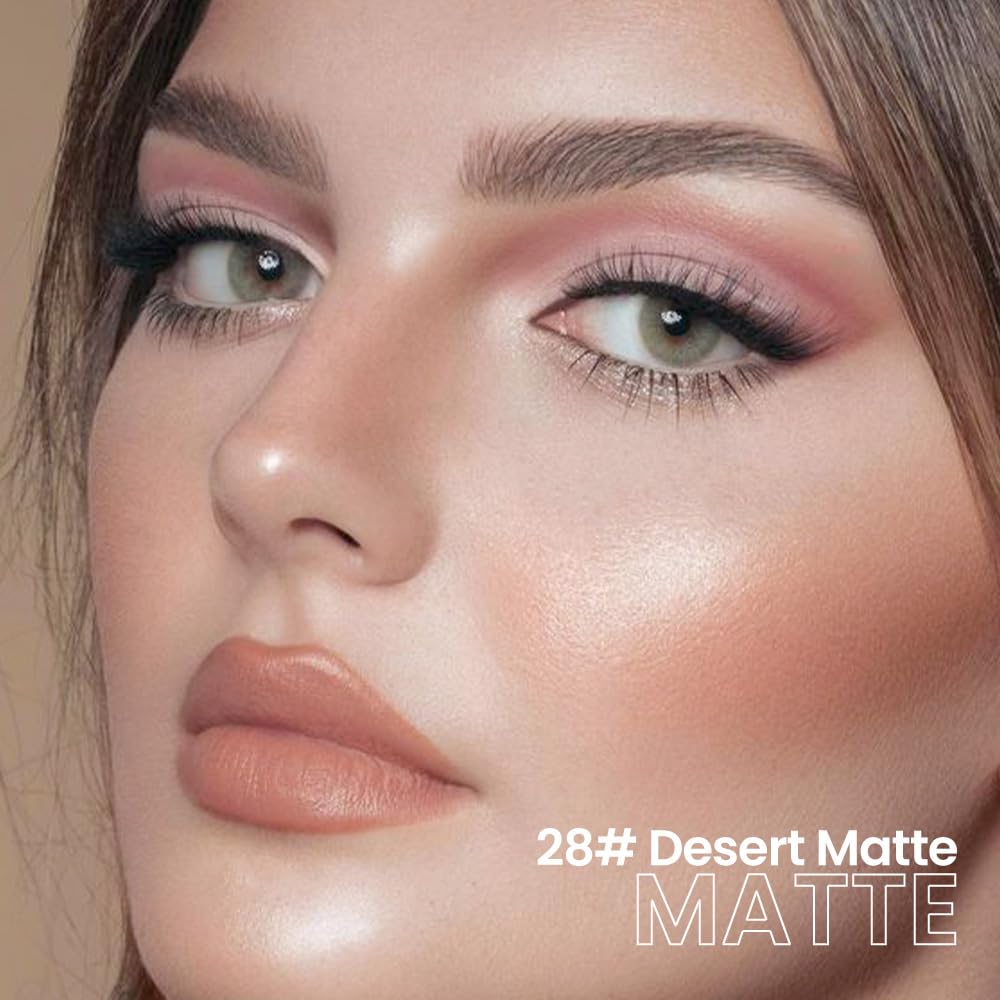 evpct Desert Matte Cream Eye Shadow Brightener Sticks Set for Eyes, Desert Matte Pencil Eye shadow Applicator Stick Pen Palette Makeup Waterproof sombras en crema para ojos 28#