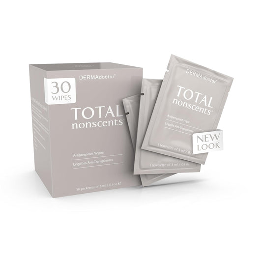 DERMAdoctor Antiperspirant Wipes - Deodorant Wipes, Dermatologist Formulated Hyperhidrosis Treatment for Body Hands Feet | Anti Sweat Wipe, Foot deodorant, Individually Wrapped - 30 Count