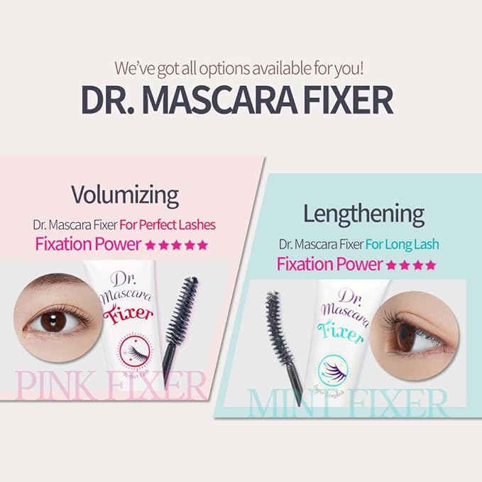 ETUDE Dr. Mascara Fixer For Perfect Lash, Korean Mascara Fixer, All-Day Curl Hold, Volumizing, Smudge-Proof, Korean Makeup, Beauty, Transparent (0.203 Fl Oz)