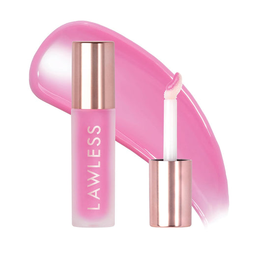 Lawless Forget the Filler Lip Plumping Line Smoothing Gloss - Strawberry Popsicle - Premium Volumizing Lip Gloss with Natural Ingredients Designed to Plump, Firm, and Hydrate Lips 0.11 oz