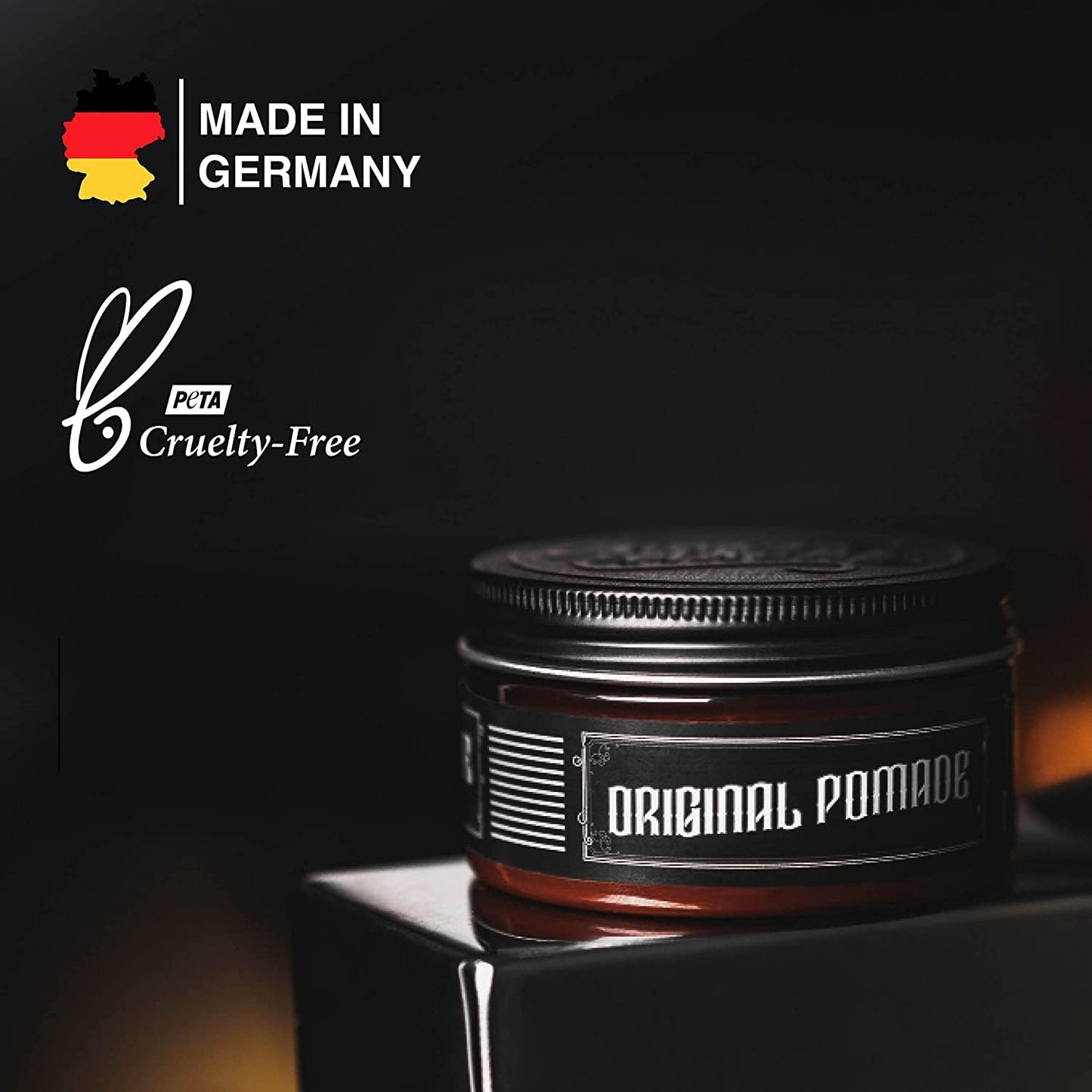 Charlemagne Original Pomade for Men – Strong Hold, 100 ml, Cherry-Oud Scent – Mens Hair Pomade Styling Cream – Water-Based, Made in Germany