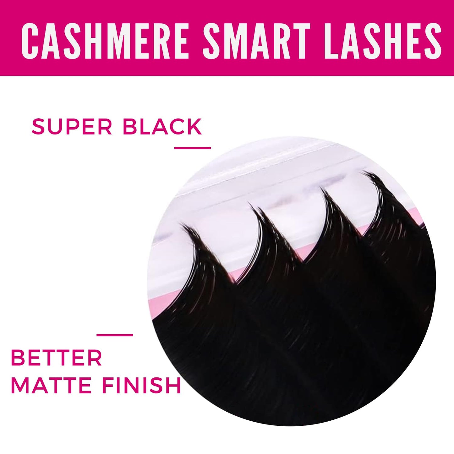 VEYES INC Cashmere Smart Fan Lash Extensions 0.03 0.05 0.07 C/CC/D Curl 8-20mm Mixed & Single Length, Super Matte Black Volume Lashes, Professional Supplies for Lash Techs (0.03 CC 8mm)