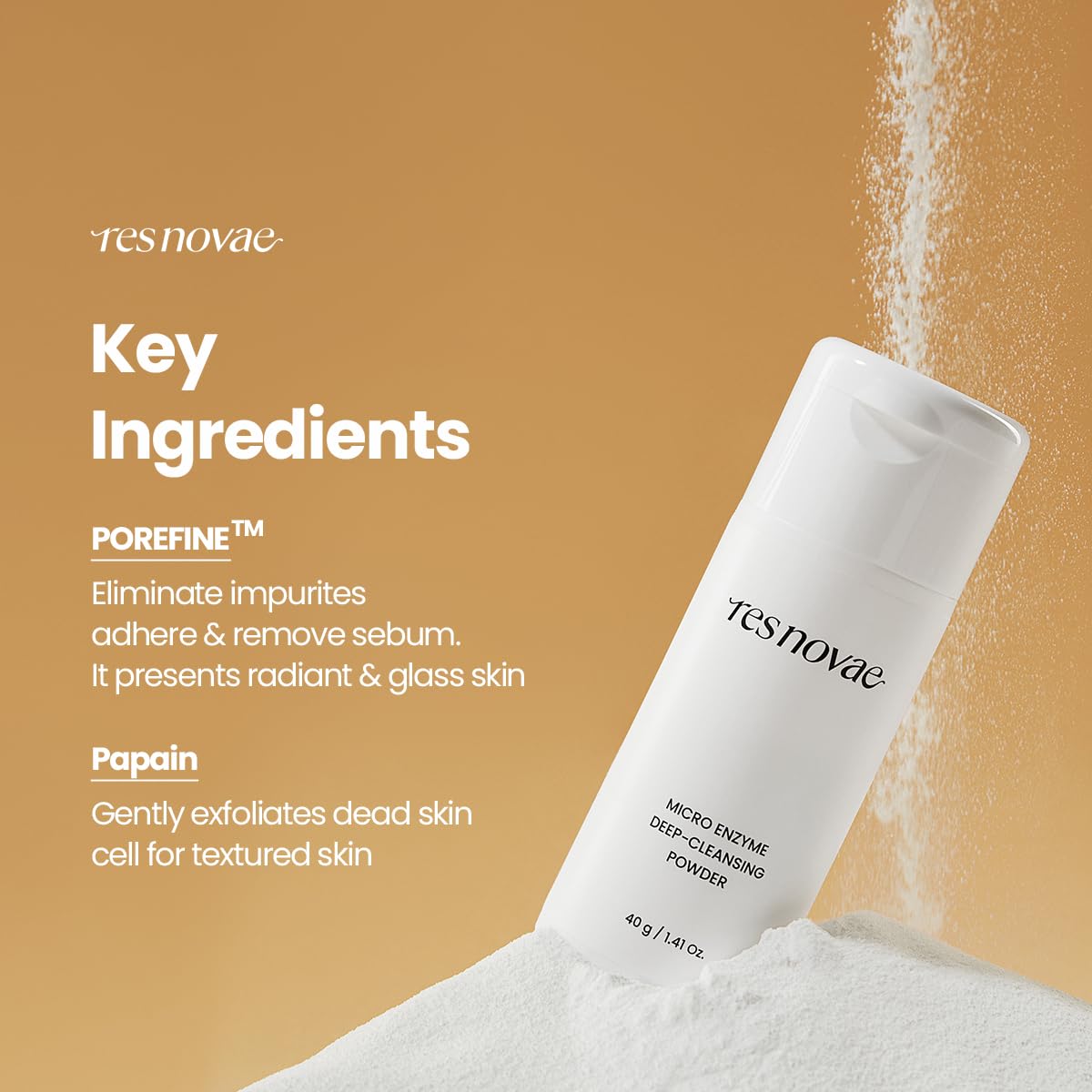Enzyme Cleansing Powder – 40g (1.41 oz) – Purifies Pores, Removes Blackheads & Whiteheads, With Papain Enzyme for Smooth & Clear Skin | Low pH, Non-Irritating, For Sensitive Skin