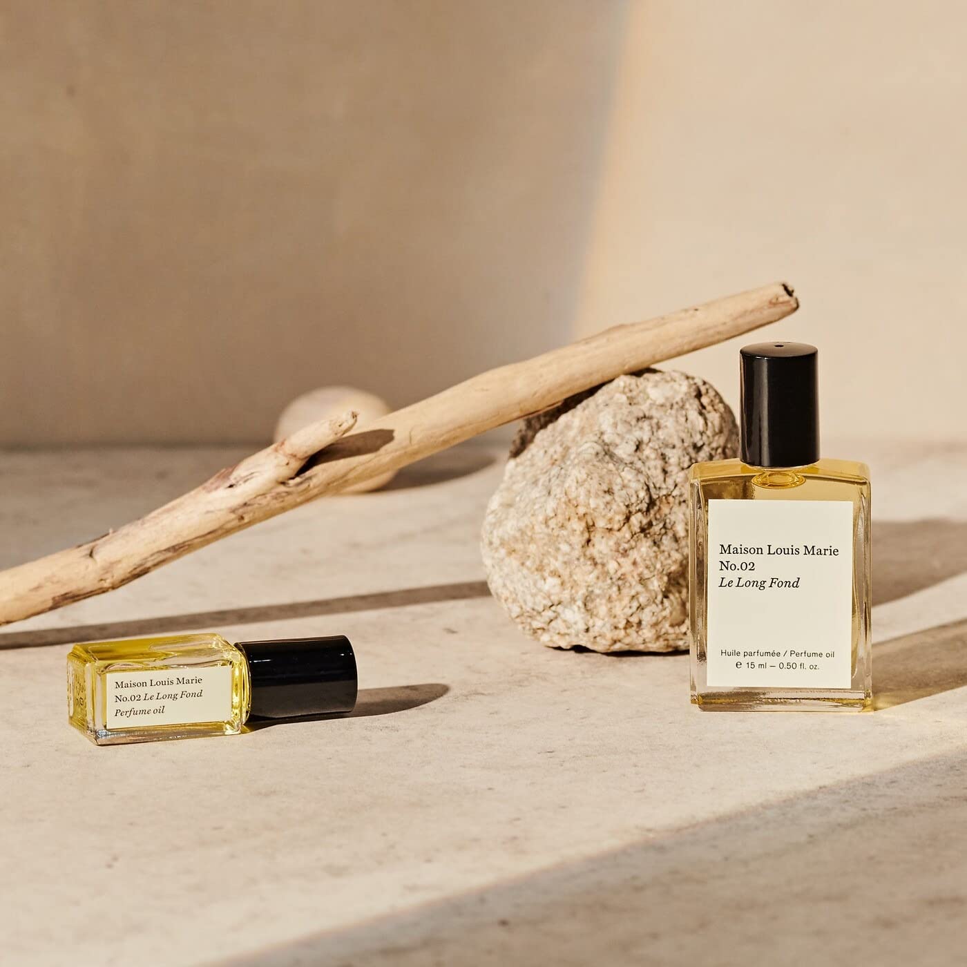 Maison Louis Marie - No.02 Le Long Fond Natural Roll-On Perfume Oil Sample | Luxury Clean Beauty + Non-Toxic Fragrance (0.1 fl oz | 3 ml)