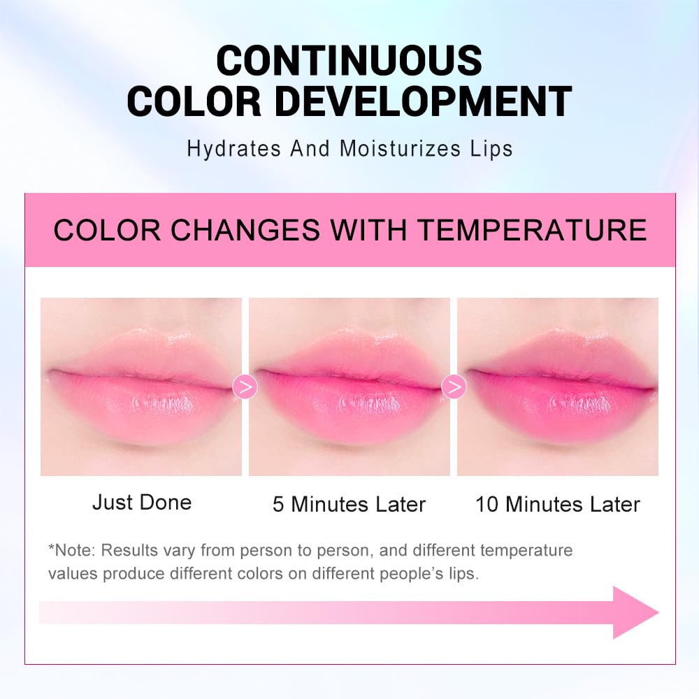 Jelly Color Changing Lipstick Queen,Mood Moisturizer Long Lasting Lip Care Lip Balm Magic Waterproof Lip Gloss Glossly Makeup Lipstick Set for Women (1pc 02#natural nude red)