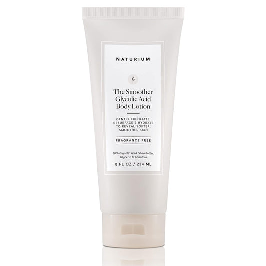 Naturium The Smoother Glycolic Acid Body Lotion, Resurfacing & Exfoliating Treatment, with 10% Glycolic Acid, 8 oz