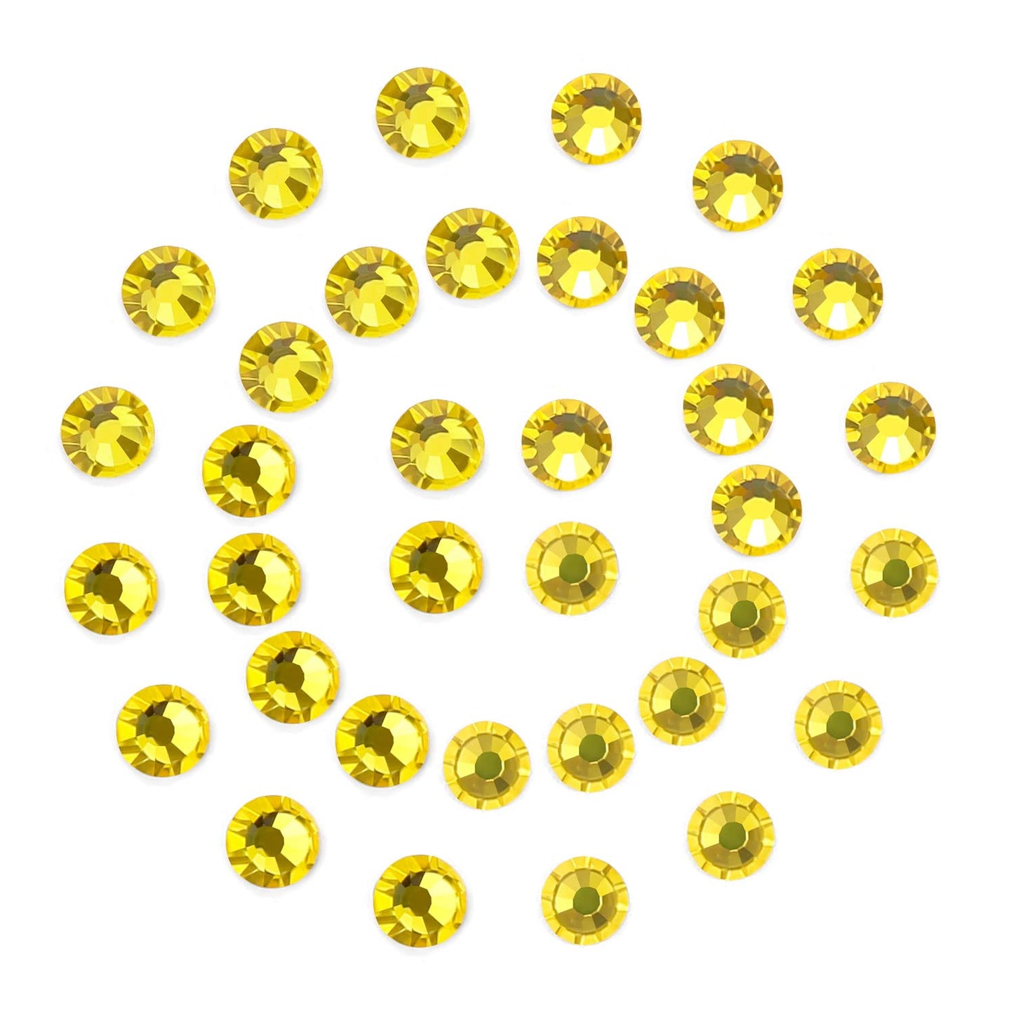 288Pcs Lemon yellow Crystal Rhinestones,Glass Flatback Rhinestones Gemstones for Nail Face Makeup Art Crafts Clothes Decoration - (SS30,6.5mm,Lemon yellow)