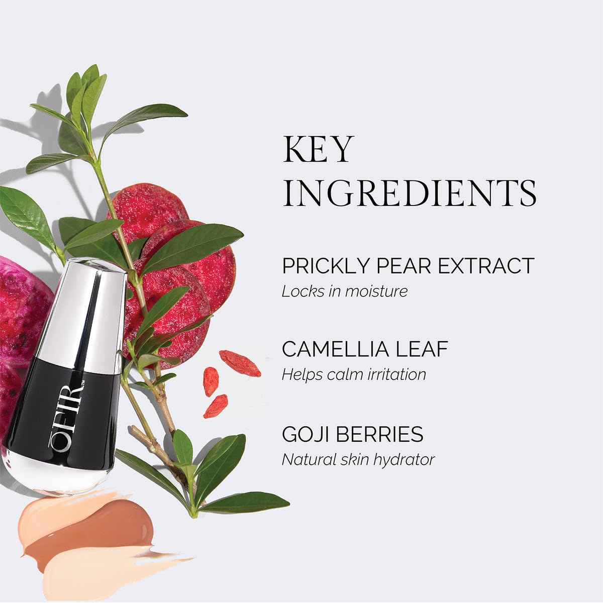 OFIR Skin Satin Medium Coverage Foundation | Buildable, Non-Creasing Finish | Vegan, Cruelty-Free, Paraben-Free Makeup | Blue Light Protection | 1 FL OZ (Chai - Deep Cool)