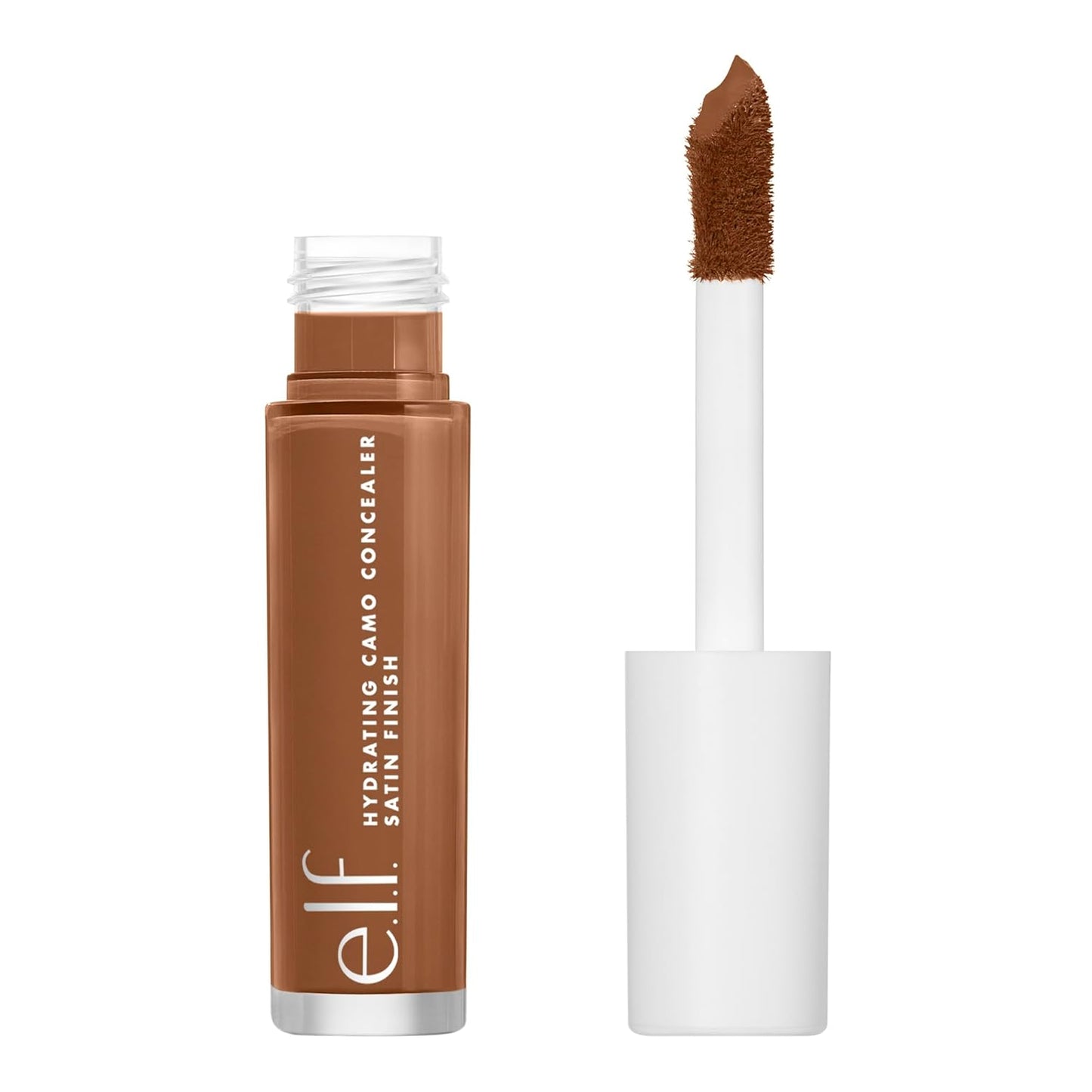 e.l.f. Hydrating Camo Concealer, Covers Blemishes & Under-Eye Circles, Full-Coverage & Delivers A Satin Finish, Vegan & Cruelty-Free, Rich Chocolate