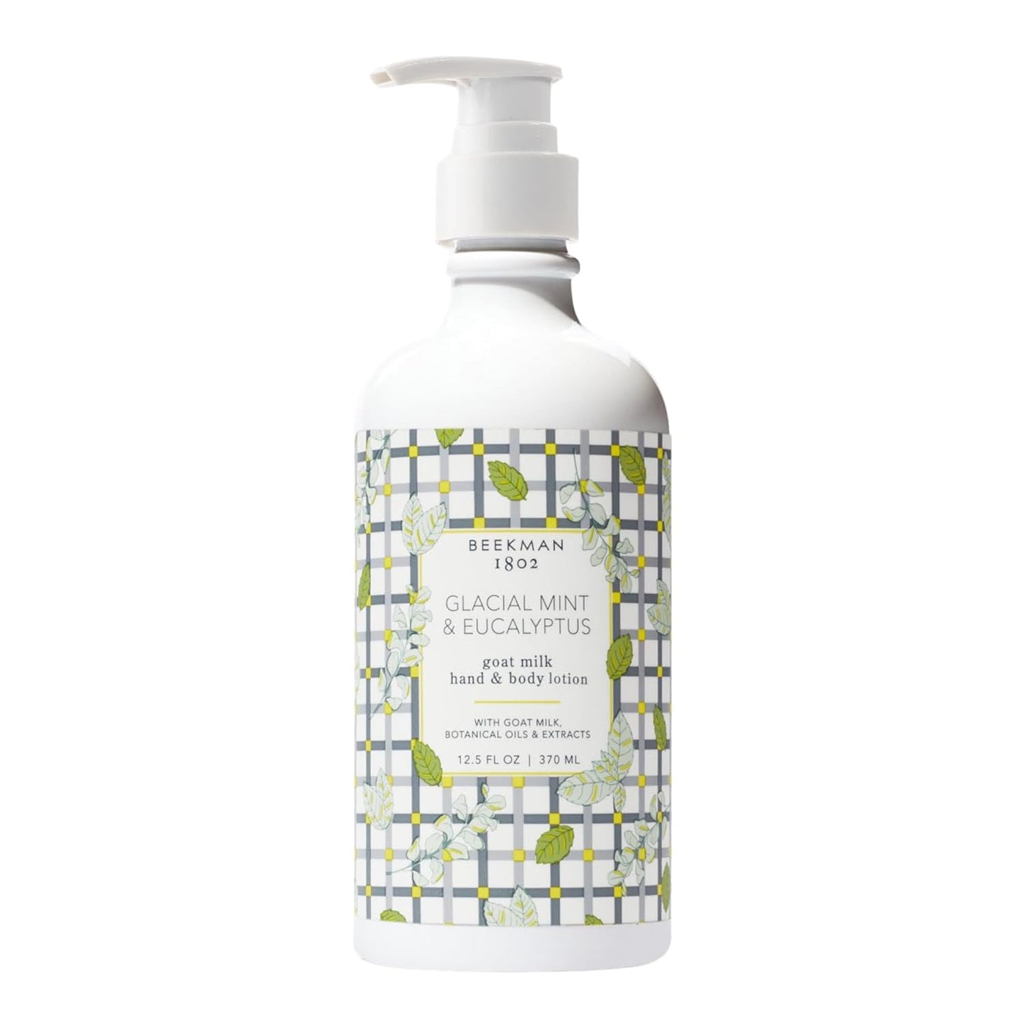 Beekman 1802 Glacial Mint & Eucalyptus Goat Milk Body Lotion - Scented - 12.5 oz - Hydrating & Deeply Moisturizing - With Shea Butter & Jojoba Seed Oil - Good for Sensitive Skin - Cruelty Free