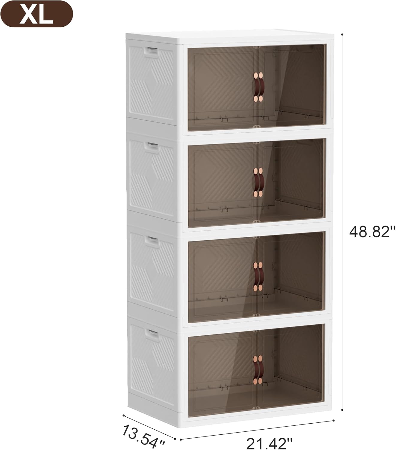 JOYMOOP 198 Qt Stackable Storage Bins with Lids, Closet Organizers and Plastic Storage Drawers for Home, 3 Pack Cubes