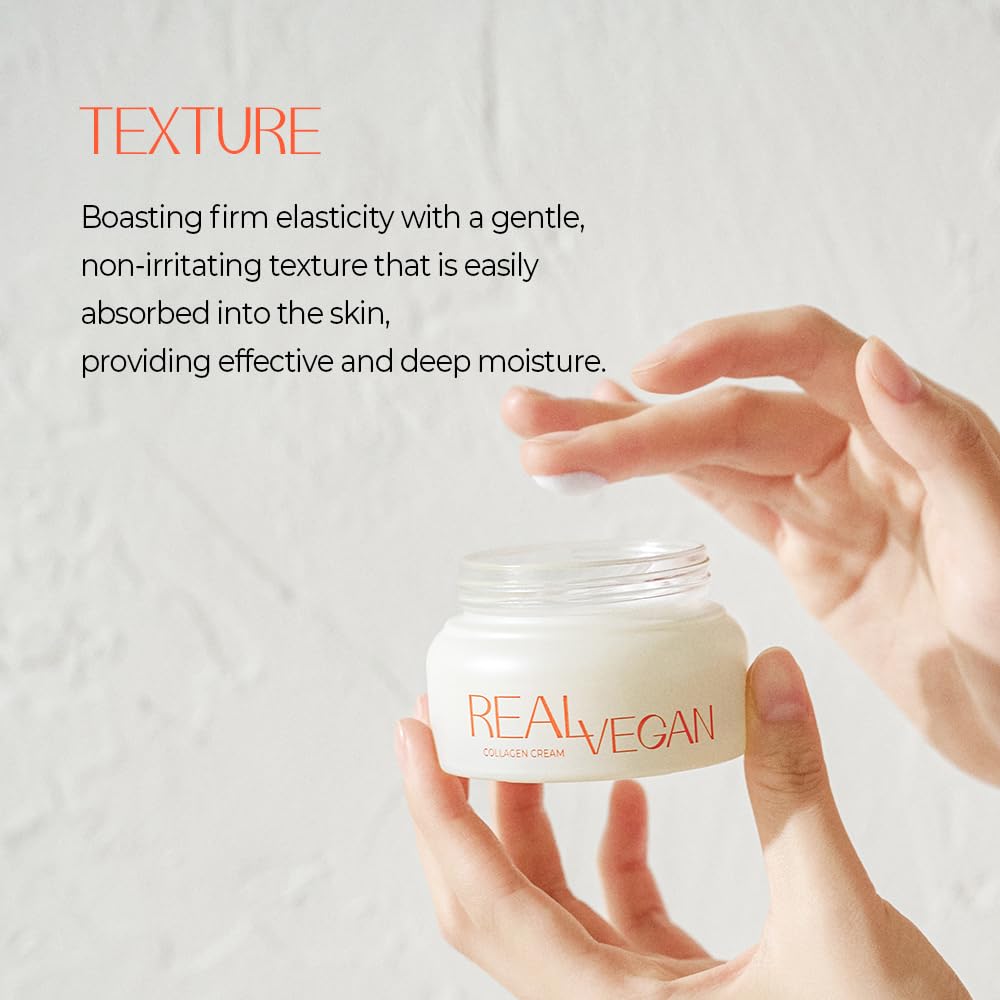 KLAVUU Real Vegan Collagen Cream - Enhances Skin Elasticity, Providing Deep Hydration to Dry Skin for a Radiant, Youthful Glow