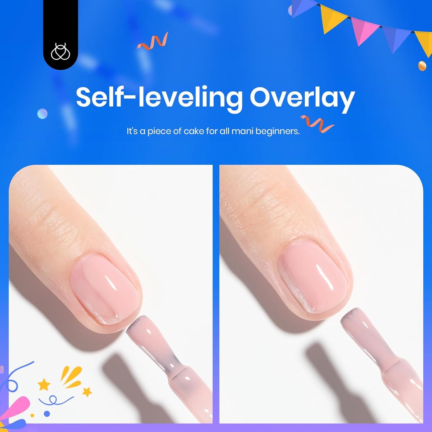 Beetles Rubber Base Builder Nail Gel - White Nude Pink Glitter French Tip Base Color Gel Polish Set for Manicure Strengthener Long Lasting Soak Off U V LED Nail Art