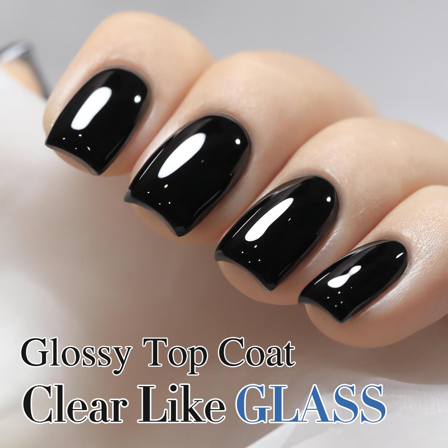 Double Rhythm 2 Pcs 15ML No Wipe Gel Top Coat and Base Coat Set Clear Glossy Gel Polish Kit Soak Off LED (2Pcs Top Coat)