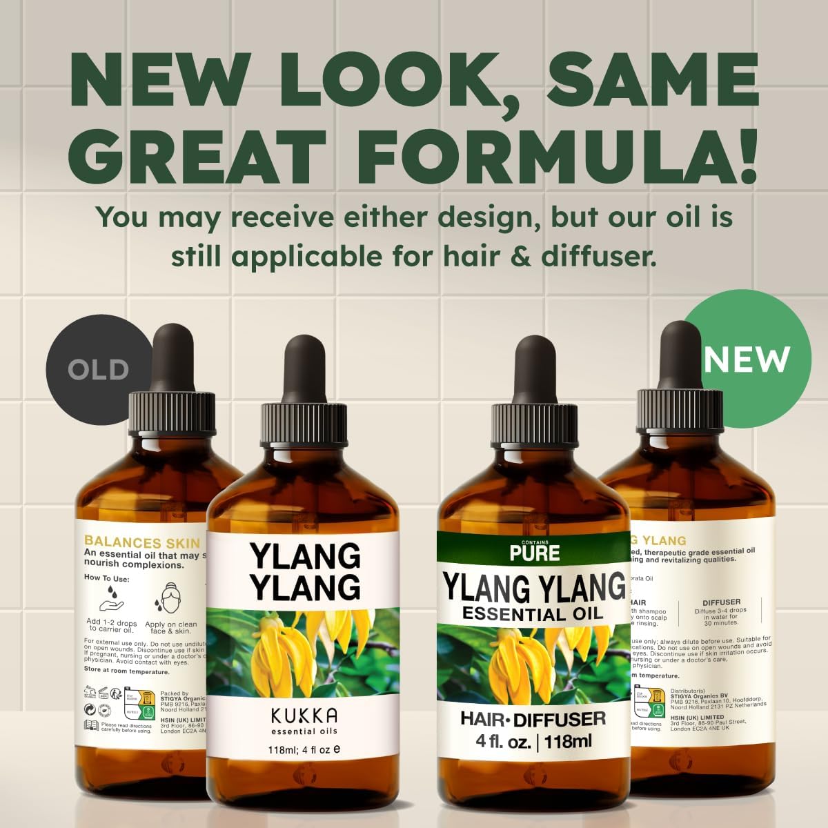 Kukka Ylang-Ylang Essential Oil for Diffuser & Skin - 4 Fl Oz - Ylang Ylang Oil - Boasting a Long Lasting & Exotic Floral Scent fit for Hair, Aromatherapy, DIY Soap Making Scents