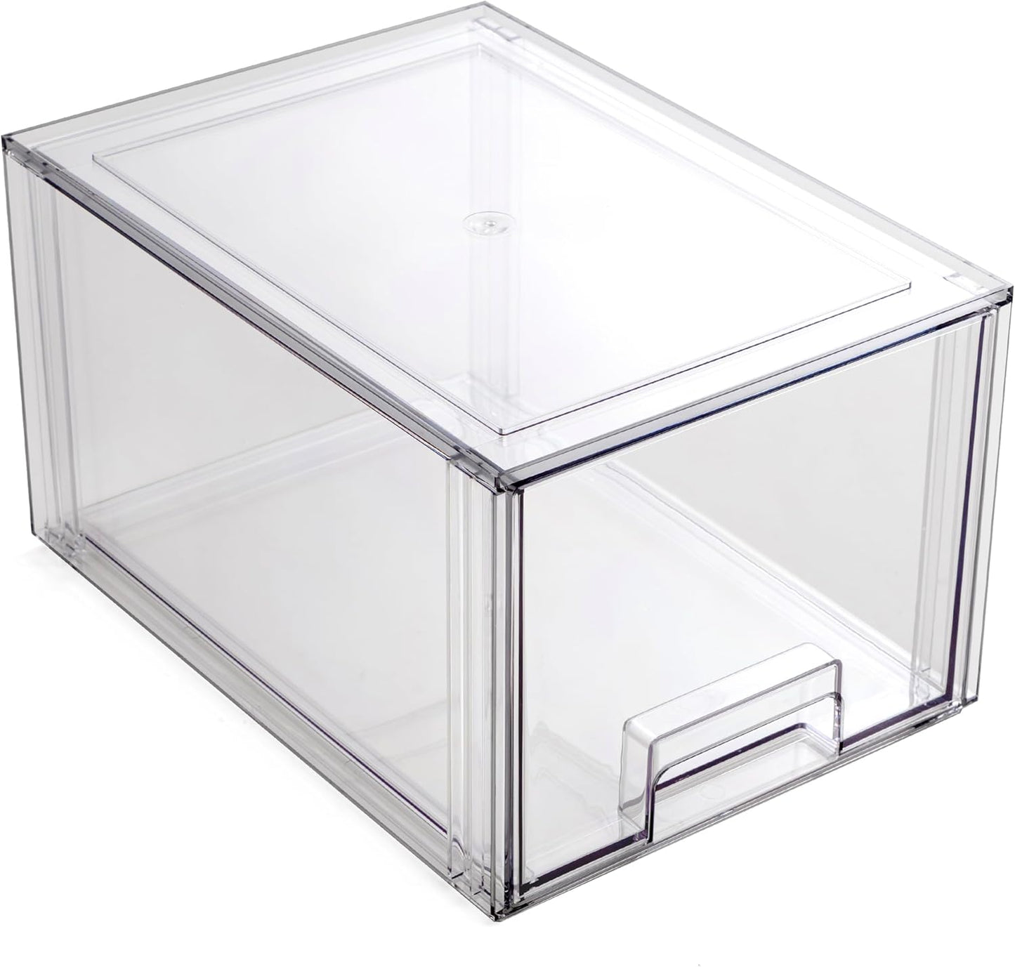 BINO | Stackable Storage Drawers, Tall Small - Clear | THE CRATE COLLECTION | Storage Bins With Drawers Bathroom Organizers and Storage Organization and Storage Under Sink Organizer Vanity Cabinet