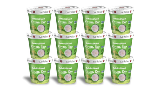 Gabriel & Daniel Creamy Rice Hot Cereal Cup – Non-GMO, Pure and Organic Gluten Free Cereal – Rich in Iron & Essential Nutrients for a Nourishing and Instant Breakfast – Quick & Easy Meal (Pack of 12)